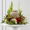 Beautiful red &amp; white cremation wreath 
*Photo shown is Deluxe.

CHC-520