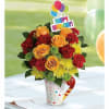 Send a celebration someone&#039;s way with this colorful bouquet, hand-delivered on a