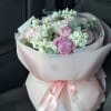 Bouquet with fragrant matthiola and peonies. 

Bouquet available upon pre-order. If this