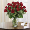 Two dozen gorgeous red roses are the perfect romantic gift to send