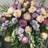 Assorted Roses,  Assorted Stock, Snapdragons, Spray Roses,  Palms,  Fancy