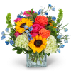 Immerse yourself in a kaleidoscope of vivid blooms with our Valencia Breeze