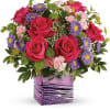 Lavish her in lavender this Mother&#039;s Day! Bursting with hot pink roses
