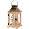 This lantern is made from quality wood and a stainless steel copper
