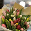 This beautiful loose bouquet of tulips is a perfect blend of spring