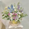 Product Information

Product Information
Theme Colors: Pastel

Featured Blooms: Roses, Delphinium, Alstroemeria, Chrysanthemums, and greeneries