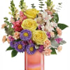 The perfect peach-me-up! Brighten their day with this sunshiny bouquet of yellow