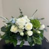 Medium Size Whitewash Wooden Box Arrangement Measuring: 3 1/2&rdquo; Tall x 6