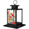 These bird feeders are made of powder coated metal and glass with