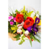 A lovely bouquet of seasonal fresh cut flowers arranged in a wrap