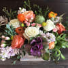 Rose color will vary. Succulents when available . 
Absolutely a beautiful way