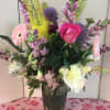 Tall  Arranged  Vase of Elegant Flowers,   Peonies(Seasonal), Hydrangea