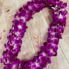 double bombay (purple) dendrobium orchid lei 
please call ahead to check availability