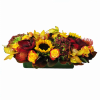 (21) A beautiful long centerpiece with golden fall tones. Gather with your