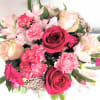 A beautiful all pink bouquet featuring the freshest selection of seasonal blooms