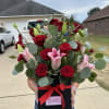 Roses lilies andeucalipto 