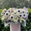 Velvet box with the most delicate flowers and greenery