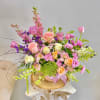 Theme Colors: Shades of blue, yellow and white

Featured Blooms: Roses, tulips, larkspur
