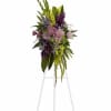 Lavender blooms and lush velvet greenery evoke a celebration of a life