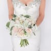 Pair it up with our effortless custom bouquet + boutonniere. Colors subject
