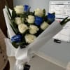 A bouquet made for him 12 carefully selected roses in white and