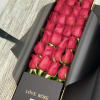 Personalized gift box with 36 fresh premium roses. Please specify in special