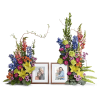 Add inspiring color to your loving farewell with this beautiful bouquet of
