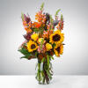 Say hello to the new season with this tower of fall flowers!