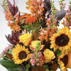 Say hello to the new season with this tower of fall flowers!