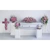 Soothing lavender, respectful purple and compassionate pinks are combined beautifully in this