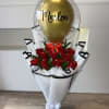 BEAUTIFUL RED ROSES AND PERSONALIZED BUBBLE BALLOON   . (NOTICE!!! WE