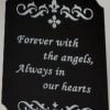 Hanging wind chimes with printed saying: &quot;Forever&quot;

Pendant with printed saying: &quot;Forever with