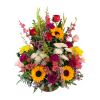 Due to a shortages of flower, colorful arrangements are not going to