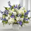 Our Soft Serenity Floor Basket is a beautiful and comforting tribute, designed
