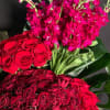 Discover the beauty of our Mixed Red Roses, Hydrangeas, and Peonies Flower