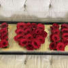 Unique and heartfelt arrangement of roses spelling &#039;I LOVE U&#039; in a