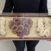 Unique and heartfelt arrangement of roses spelling &#039;I LOVE U&#039; in a