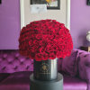 Roses in Box &ndash; this arrangement is saturated with courage and notes