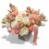 Blush Square is a soft and graceful blend of pink lisianthus, pink