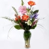 A fun floral arrangement with bright colors.