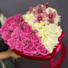 Our Pink  Heart Box is a romantic and luxurious arrangement crafted
