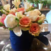 Fresh cut white freesia, white peony ONLY IF IN SEASON, FRESH AND