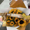 15 sunflowers bouquet for a birthday 