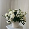 Gracefully Elegant is a modern and compact white arrangement filled with imported