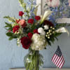 
Celebrate the spirit of America with this vibrant red, white, and blue