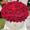 Super Dome Hat Box Bouquet: Beautiful 150+ freshcut roses in a dome
