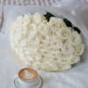 bouquet of 50 white roses playa blanca