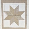 Lovely Khaki Star Quilt. Beautiful, quilted throw is a wonderful gift for