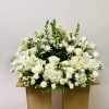 Urn Wreath with center opening for Cremation Services. 