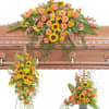 Includes a casket spray, standing spray and urn design in the beautiful